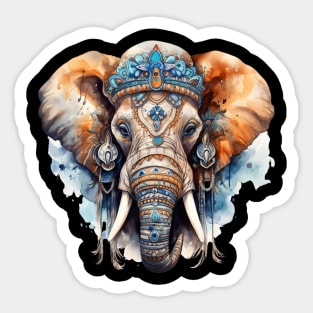 Watercolor Boho Elephant #1 Sticker